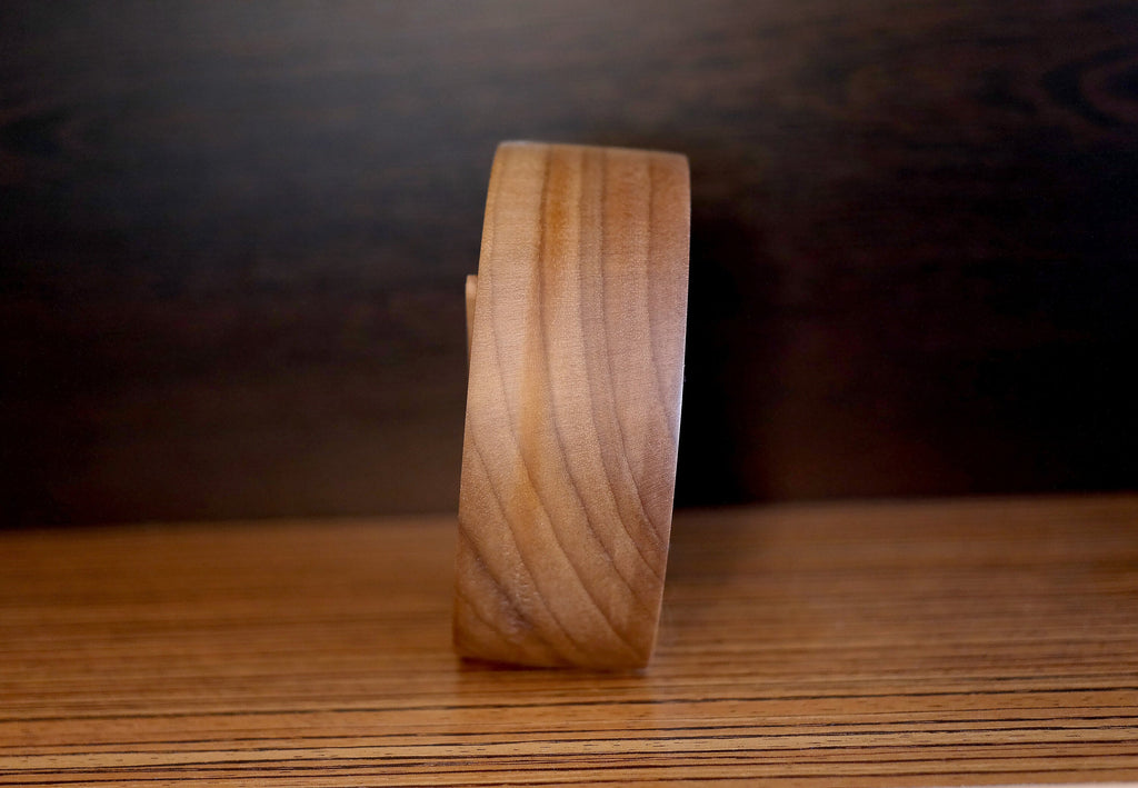 Mid-Century Modern Ahşap Saat - Geometrik Nokta Tasarımlı Ceviz Dekor