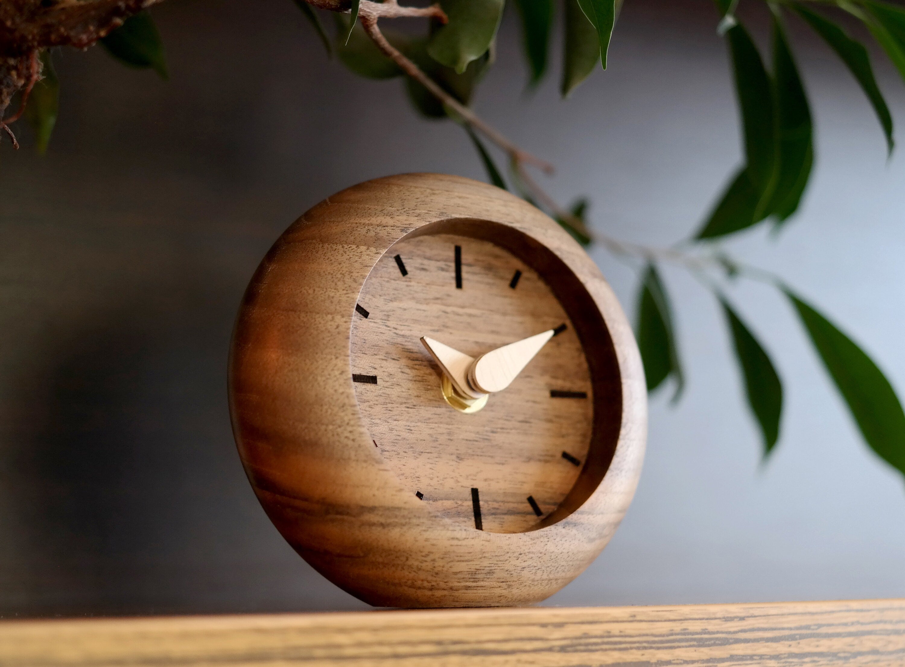 Rustic wooden clock