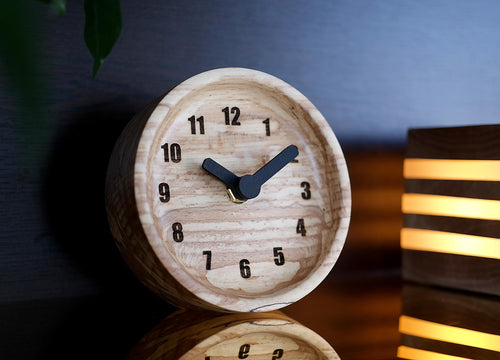 Handcrafted Wooden Clock - Unique Minimalist Design, Gothic Engineering Decor