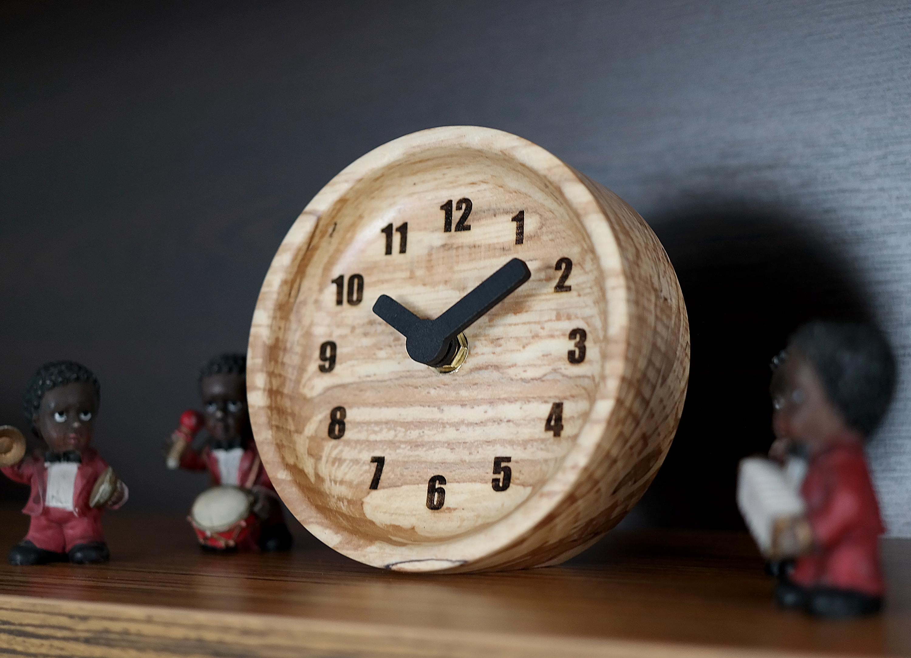 Handcrafted Wooden Clock - Unique Minimalist Design, Gothic Engineering Decor
