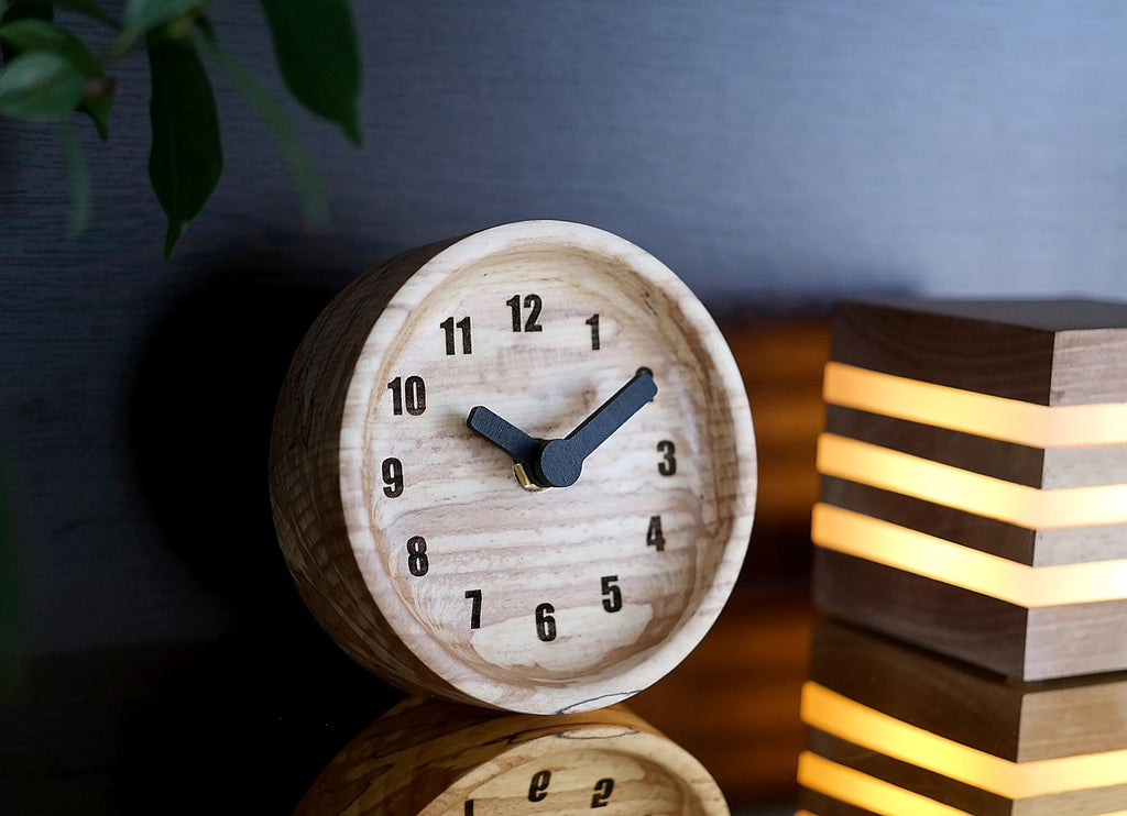 Handcrafted Wooden Clock - Unique Minimalist Design, Gothic Engineering Decor