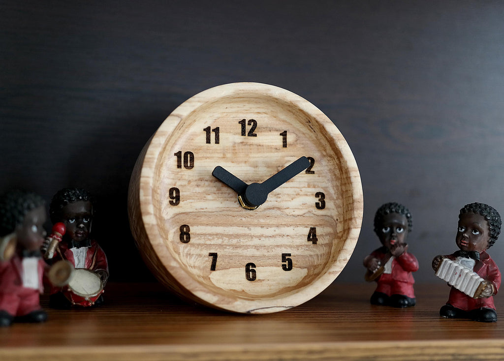 Handcrafted Wooden Clock - Unique Minimalist Design, Gothic Engineering Decor